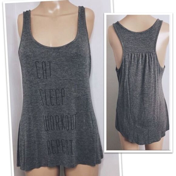 Eat Sleep Workout Repeat Tank, Size Small - Picture 1 of 3